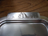 Vtg 1934-48 Art Deco Kensington Ware Nautical Theme Aluminum Tray 22.5" Nice #1