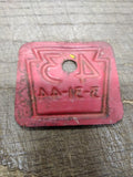 Vtg WWII Era Mini Red Enamel Metal Pennsylvania Pa License Plate 3-31-44 #7573