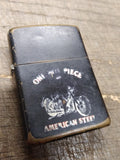 Vtg 1995 Zippo One Hot Piece Of American Steel Motorcycle Cigarette Lighter USA