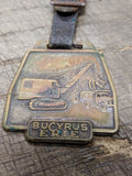Vtg Brass Bucyrus Erie Heavy Construction Equipment Shovel Watch FOB