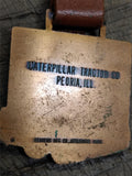 Vtg Brass Caterpillar Heavy Construction Equipment Grader Peoria Ill Watch FOB