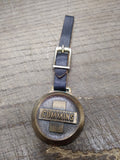 Vtg Bronze Cummins Diesel Engine Logo Round Pocket Watch FOB