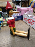 Vtg Wooden Pinocchio Toy Doll 14.5” Jointed Limbs Hand Painted Italy Very Nice!