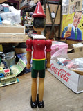 Vtg Wooden Pinocchio Toy Doll 14.5” Jointed Limbs Hand Painted Italy Very Nice!