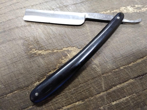 Vtg COSMO MFG Co Germany Straight Razor Hollow Ground with Jimps!