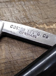 Vtg COSMO MFG Co Germany Straight Razor Hollow Ground with Jimps!