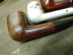Vtg 3 Piece Smoking Tobacco Pipe Parts Repair Lot White Summit Imported Briar