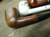 Vtg 3 Piece Smoking Tobacco Pipe Parts Repair Lot White Summit Imported Briar