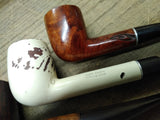 Vtg 3 Piece Smoking Tobacco Pipe Parts Repair Lot White Summit Imported Briar