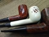 Vtg 3 Piece Smoking Tobacco Pipe Parts Repair Lot White Summit Imported Briar