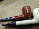 Vtg 3 Piece Smoking Tobacco Pipe Parts Repair Lot White Summit Imported Briar