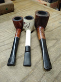 Vtg 3 Piece Smoking Tobacco Pipe Parts Repair Lot White Summit Imported Briar