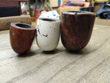 Vtg 3 Piece Smoking Tobacco Pipe Parts Repair Lot White Summit Imported Briar