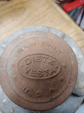 Vtg Dietz Vesta P.&L.E.R.R Railroad Cold Blast Kerosene Lantern Red Globe