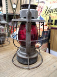 Vtg Dietz Vesta P.&L.E.R.R Railroad Cold Blast Kerosene Lantern Red Globe