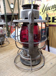 Vtg Dietz Vesta P.&L.E.R.R Railroad Cold Blast Kerosene Lantern Red Globe