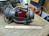 Vtg Dietz Vesta P.&L.E.R.R Railroad Cold Blast Kerosene Lantern Red Globe