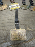 Vtg Brass Euclid Heavy Construction Equipment Dozers Uke's 2 Sided Watch FOB