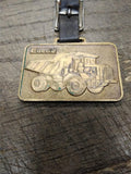 Vtg Brass Euclid Heavy Construction Equipment Dozers Uke's 2 Sided Watch FOB