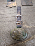 Vtg Brass Huber Heavy Equipment Rollers Maintainers Graders Watch FOB!