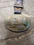 Vtg Brass Huber Heavy Equipment Rollers Maintainers Graders Watch FOB!