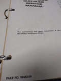Vtg 1959-1969 Harley Davidson No 99482 69 Service Manual Electra Glide Duo Glide