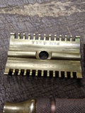 Vtg 1930's Gillette 3 Piece Fat Handle Gold Tone Open Comb Safety Razor USA! #2
