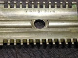 Vtg 1930's Gillette 3 Piece Fat Handle Gold Tone Open Comb Safety Razor USA! #2