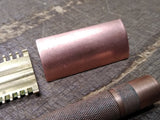 Vtg 1930's Gillette 3 Piece Fat Handle Gold Tone Open Comb Safety Razor USA! #2