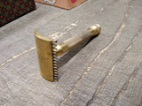 Vtg Gillette 3 Piece Gold Tone Ball End Double Edge Safety Razor USA! #2