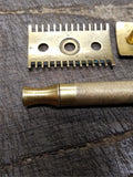 Vtg Gillette 3 Piece Gold Tone Ball End Double Edge Safety Razor USA! #2