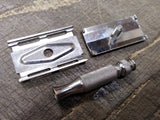 Vtg 1964 J4 Gillette Tech 3 Pc Ball End Double Edge Travel Safety Razor Nice #1