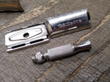 Vtg 1964 J4 Gillette Tech 3 Pc Ball End Double Edge Travel Safety Razor Nice #1