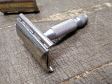 Vtg 1966 L4 Gillette Tech 3 Pc Ball End Double Edge Travel Safety Razor Nice #2