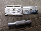 Vtg 1966 L4 Gillette Tech 3 Pc Ball End Double Edge Travel Safety Razor Nice #2