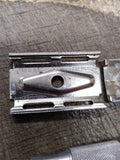 Vtg 1966 L4 Gillette Tech 3 Pc Ball End Double Edge Travel Safety Razor Nice #2