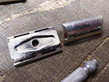 Vtg 1966 L4 Gillette Tech 3 Pc Ball End Double Edge Travel Safety Razor Nice #2