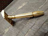 Vtg 1950's Era Gem Micromatic Bullet Tip TTO Single Edge Gold Tone Safety Razor