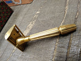 Vtg 1950's Era Gem Micromatic Bullet Tip TTO Single Edge Gold Tone Safety Razor
