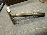 Vtg 1930-40 Era Gem Micromatic TTO Single Edge Brass Safety Razor Made In USA