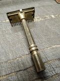 Vtg 1930-40 Era Gem Micromatic TTO Single Edge Brass Safety Razor Made In USA
