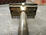 Vtg 1930-40 Era Gem Micromatic TTO Single Edge Brass Safety Razor Made In USA