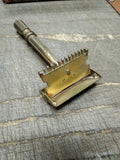 Vtg 1930-40 Era Gem Micromatic TTO Single Edge Brass Safety Razor Made In USA