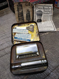Vtg Ever Ready Single Edge Safety Razor w/Tin & Papers Made In Brooklyn NY USA