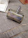 Vtg Ever Ready Single Edge Safety Razor w/Tin & Papers Made In Brooklyn NY USA