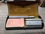 Vtg Valet Auto Strop Single Edge Safety Razor w/Tin Box & Blades Made In NY USA