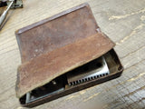 Vtg Gillette Nov 15 1904 3 Piece Ball End Double Edge Safety Razor w/Metal Case!