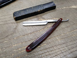 Vtg WICAWA Solingen Straight Razor with Jimps Celluloid Scales Germany!