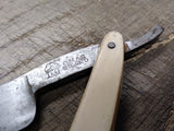 Vtg Omar Brand Straight Razor Hollow Ground 13/16" Made In Germany