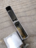 Vtg 1964 ZIPPO Brushed Chrome Cigarette Lighter Engraved Larry & Lizzy Patent #